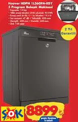 HOOVER HDPN 1L360PA-EGY 5 PROGRAM BULAŞIK MAKİNESİ